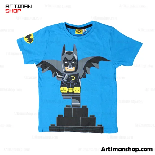 تیشرت آستین کوتاه پسرانه کد blu LEGO طرح BATMAN